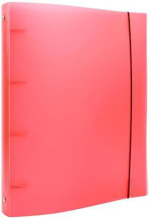 A4 4 Ring Binder Cover Clean Transparent Soft PVC for Refillable Notebook Shell withMatte surfaceforStamp & Die Storage (Red A4 4 Ring Binder Cover Clean Transparent Soft PVC for Refillable Notebook Shell withMatte surfaceforStamp & Die Storage (Red