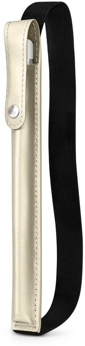 Pencil Case for Apple Pencil Pro, Apple Pencil 1st/2nd Generation & (USB-C), PU Leather Pencil Sleeve Pouch with Detachable Elastic Band Attach to iPad, Champaign Gold Pencil Case for Apple Pencil Pro, Apple Pencil 1st/2nd Generation & (USB-C), PU Leather Pencil Sleeve Pouch with Detachable Elastic Band Attach to iPad, Champaign Gold
