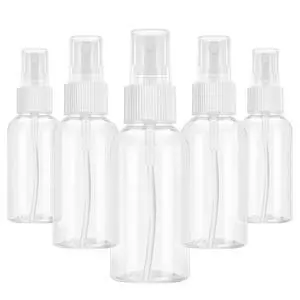 5 Pack Small Spray Bottles for Travel - 50ml Spray Bottle Leak Proof, Fine Mist Empty Spritzer Bottles, Reusable Clear Plastic Mini Travel Bottle for Storage Essential Oils, Cleaning, Perfume 5 Pack Small Spray Bottles for Travel - 50ml Spray Bottle Leak Proof, Fine Mist Empty Spritzer Bottles, Reusable Clear Plastic Mini Travel Bottle for Storage Essential Oils, Cleaning, Perfume