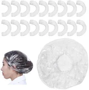 Disposable Shower Cap, Large Size,Thick Clear Plastic Elastic Showcaps, for Home, Hotel, Hair Salon, Travel (One Size, Count, 18) Disposable Shower Cap, Large Size,Thick Clear Plastic Elastic Showcaps, for Home, Hotel, Hair Salon, Travel (One Size, Count, 18)