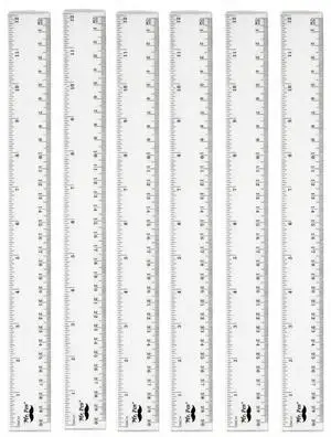 Bulk Plastic Rulers, 12 Inch, 6 Pack, Easy-to-Read Markings | Scratch-Resistant Design, Durable Clear Ruler for Crafting Office & School, School Supplies, Bulk Rulers Set, Measuring Tools Bulk Plastic Rulers, 12 Inch, 6 Pack, Easy-to-Read Markings | Scratch-Resistant Design, Durable Clear Ruler for Crafting Office & School, School Supplies, Bulk Rulers Set, Measuring Tools