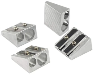 Pencil Sharpeners Rectangular Manual Twin Metal Dual Sharpening Blade Double Holes Rectangular Pencil Sharpener for Colored Graphite Pencils Crayons Jumbo, Pack of 4,Silver Pencil Sharpeners Rectangular Manual Twin Metal Dual Sharpening Blade Double Holes Rectangular Pencil Sharpener for Colored Graphite Pencils Crayons Jumbo, Pack of 4,Silver