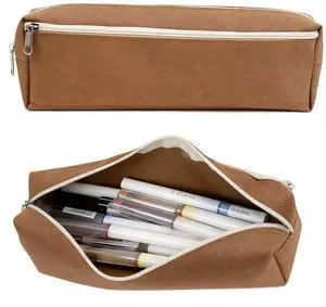 Pencil Case Pouch Oxford Fabric Pen Bag Small British Brown Style Organizer | Pencil Pouches with Zippers Pen Pouch for Men Office Desk Pen Holder Business Organizer Commute and Daily Use Khaki Pencil Case Pouch Oxford Fabric Pen Bag Small British Brown Style Organizer | Pencil Pouches with Zippers Pen Pouch for Men Office Desk Pen Holder Business Organizer Commute and Daily Use Khaki