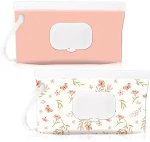 2 Pack Baby Wipe Dispenser, Portable Wet Wipes Holder Container | Travel Wet Wipes Pouch, EVA Material, Zip Locking Seal and Secure Snap Close Lid, Easy Refill and Dispensing, With Wrist Loop 2 Pack Baby Wipe Dispenser, Portable Wet Wipes Holder Container | Travel Wet Wipes Pouch, EVA Material, Zip Locking Seal and Secure Snap Close Lid, Easy Refill and Dispensing, With Wrist Loop