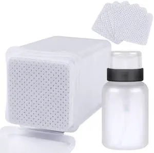 200pcs Nail Cotton Pads, 1 Pull-Off Pump-Style Bottle Suitable for Nail Care Wipes, Nail Cleaning Pads, Mascara Extension Glue Cleaning Wipes, and Nail Care Product Sets (White) 200pcs Nail Cotton Pads, 1 Pull-Off Pump-Style Bottle Suitable for Nail Care Wipes, Nail Cleaning Pads, Mascara Extension Glue Cleaning Wipes, and Nail Care Product Sets (White)