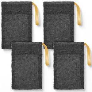4 Pack Soap Pocket Deep Exfoliating Soap Bar Saver Pouch | Body Scrubber Loofah, Rough Sponge, Nylon Mesh, Leftover Bits, Foam Lather Bag, for Women Men, Bath Shower 4 Pack Soap Pocket Deep Exfoliating Soap Bar Saver Pouch | Body Scrubber Loofah, Rough Sponge, Nylon Mesh, Leftover Bits, Foam Lather Bag, for Women Men, Bath Shower
