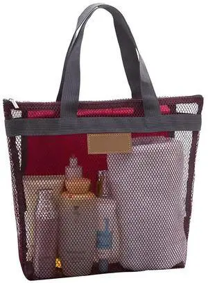 Mesh Shower Caddy Bag, Quick Dry Portable Tote Bag with Zipper and Inner Pocket, Lightweight Bath Organizer for College Dorm Bathroom, Swimming, Gym, Beach, Travel (Red) Mesh Shower Caddy Bag, Quick Dry Portable Tote Bag with Zipper and Inner Pocket, Lightweight Bath Organizer for College Dorm Bathroom, Swimming, Gym, Beach, Travel (Red)