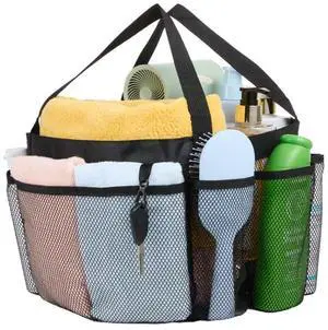Mesh Shower Caddy Portable for College Dorm Room Essentials,upgraded keychain with 8 pockets,large capacity shower basket,quick drying and hanging,suitable for dormitories,fitness,travel,beach camping Mesh Shower Caddy Portable for College Dorm Room Essentials,upgraded keychain with 8 pockets,large capacity shower basket,quick drying and hanging,suitable for dormitories,fitness,travel,beach camping