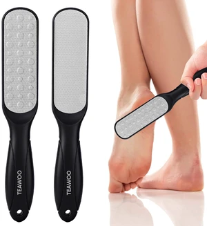 Double Sided Foot File and Callus Remover, Stainless Steel Waterproof Foot Scraper and Foot Rasp for Dead Skin & Hard Heels, 2-in-1 Pedicure Tools for At Home Foot Care Double Sided Foot File and Callus Remover, Stainless Steel Waterproof Foot Scraper and Foot Rasp for Dead Skin & Hard Heels, 2-in-1 Pedicure Tools for At Home Foot Care