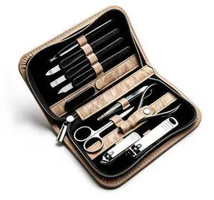 10 in 1 Manicure Pedicure Kit Carbon Steel Nail Clippers & Stainless Steel Grooming Tools, Portable Marble PU Leather Zipper Nail Care Set, Gift for Men Women,Brown 10 in 1 Manicure Pedicure Kit Carbon Steel Nail Clippers & Stainless Steel Grooming Tools, Portable Marble PU Leather Zipper Nail Care Set, Gift for Men Women,Brown