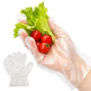 100 Count Disposable Food Prep Gloves, Clear Poly Gloves for Food | Clear Disposable Food Prep Gloves for quick changes during cooking, serving, baking, meal prep, and everyday food handling 100 Count Disposable Food Prep Gloves, Clear Poly Gloves for Food | Clear Disposable Food Prep Gloves for quick changes during cooking, serving, baking, meal prep, and everyday food handling