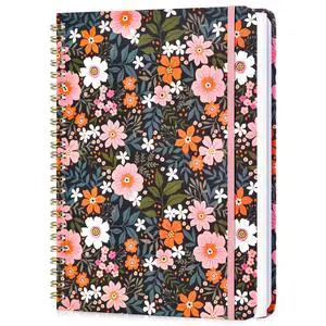 Notebook for Women, Spiral Notebook College Ruled Floral Pattern Hardcover, 140 Pages, Notebooks for Work & Journal, Note Taking, A5 100 GSM and Double-Sided Pocket Notebook for Women, Spiral Notebook College Ruled Floral Pattern Hardcover, 140 Pages, Notebooks for Work & Journal, Note Taking, A5 100 GSM and Double-Sided Pocket