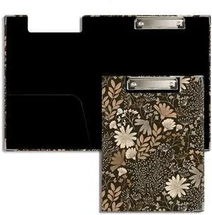 Vintage Boho Floral Clipboard with Storage for Office Classroom, Cottagecore Flower Botanical Padfolio with Clipboard for Teachers Nurses Students Women, 12.5x9 in Vintage Boho Floral Clipboard with Storage for Office Classroom, Cottagecore Flower Botanical Padfolio with Clipboard for Teachers Nurses Students Women, 12.5x9 in