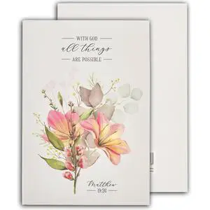 Small Scripture Notepad for Women: All Things Possible | Pink/Orange Floral w/Bible Verse, 40 Tear-Off Sheets, Pocket Size, For Reminders, Shopping Lists, Mom, Friend, Sister Gift Small Scripture Notepad for Women: All Things Possible | Pink/Orange Floral w/Bible Verse, 40 Tear-Off Sheets, Pocket Size, For Reminders, Shopping Lists, Mom, Friend, Sister Gift