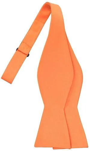 Mens Orange Self Tied Bow Ties Tangerine Satin Wedding Bowties + Gift Box Mens Orange Self Tied Bow Ties Tangerine Satin Wedding Bowties + Gift Box