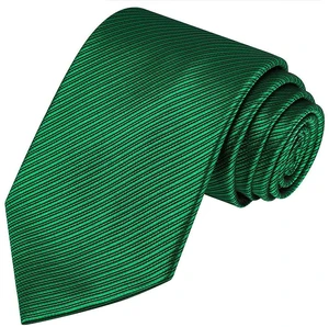 Mens Green Solid Striped Necktie Classic Holiday Festive Tie + Gift Box Mens Green Solid Striped Necktie Classic Holiday Festive Tie + Gift Box