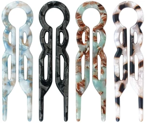3.54" Hair Pins 4-Pack - Snug Fit for Thin to Thick Hair | Acetate material, durable & hair-friendly. Double-notch lock, no slip. Works for buns, ponytails, half up. Great gift. 3.54" Hair Pins 4-Pack - Snug Fit for Thin to Thick Hair | Acetate material, durable & hair-friendly. Double-notch lock, no slip. Works for buns, ponytails, half up. Great gift.