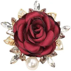 Rose Brooch for Women,Dainty Satin Fabric Flower Lapel Pins Vintage Elegant Pearl Brooches Handmade Crystal Pearl Pins Silk Camellia Safety Collar Pin Dress Suit Accessories Wedding Bridal Bouquet Jew Rose Brooch for Women,Dainty Satin Fabric Flower Lapel Pins Vintage Elegant Pearl Brooches Handmade Crystal Pearl Pins Silk Camellia Safety Collar Pin Dress Suit Accessories Wedding Bridal Bouquet Jew