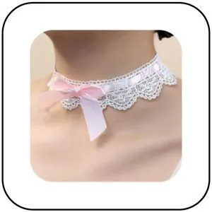 Hoodiess Kenfery Vintage Bow-Knot Choker Necklace Sexy Lace Collar Necklace Cute Pink Prom Party Ball Wedding Necklace for Women (Pink) Hoodiess Kenfery Vintage Bow-Knot Choker Necklace Sexy Lace Collar Necklace Cute Pink Prom Party Ball Wedding Necklace for Women (Pink)