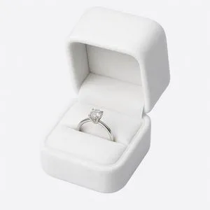 Niche-Finds Premium Velvet Ring Box White Gift Jewelry Box, Compact Jewelry Storage for Rings & Small Jewelry Niche-Finds Premium Velvet Ring Box White Gift Jewelry Box, Compact Jewelry Storage for Rings & Small Jewelry