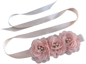 Oyabridal Blush Sash Belt for Girls,Flower Girl Sash Belt for Dresses,Chiffon Pearls Bridesmaid Dress Sash Belts Blush Pink Oyabridal Blush Sash Belt for Girls,Flower Girl Sash Belt for Dresses,Chiffon Pearls Bridesmaid Dress Sash Belts Blush Pink