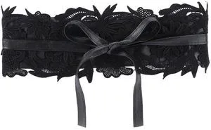 Black Wide Cinch Corset Lace Up Waist Belt Vintage Boho Flower Bowknot Faux Leather Bow Tie Wrap Around Obi Trendy Waistband Belts Bulk for Women Dresses Clothes Costume Shirts Accessories Black Wide Cinch Corset Lace Up Waist Belt Vintage Boho Flower Bowknot Faux Leather Bow Tie Wrap Around Obi Trendy Waistband Belts Bulk for Women Dresses Clothes Costume Shirts Accessories