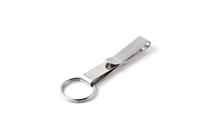 Belt Clip Key Holder with Split Ring, Chrome | Steel belt clip provides secure attachment. Belt Clip Key Holder with Split Ring, Chrome | Steel belt clip provides secure attachment.