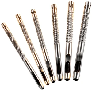 6 PCS Hollow Leather Punch Set, 1.5mm-4mm (1/16-5/32) Carbon Steel Hole Punch Tools for Belts, Watch Straps, Leather Craft - with Knurled Grip & Size Markings 6 PCS Hollow Leather Punch Set, 1.5mm-4mm (1/16-5/32) Carbon Steel Hole Punch Tools for Belts, Watch Straps, Leather Craft - with Knurled Grip & Size Markings