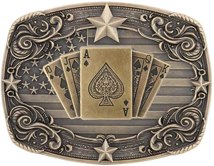 Western Cowboy Vintage Rodeo Poker Belt Buckle for Men, Bronze | Durable zinc alloy, fits 1.5in leather belts, versatile western belt buckle, for rodeo, casual and formal outfits Western Cowboy Vintage Rodeo Poker Belt Buckle for Men, Bronze | Durable zinc alloy, fits 1.5in leather belts, versatile western belt buckle, for rodeo, casual and formal outfits