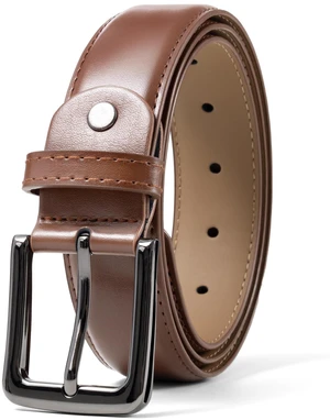 maikun Mens Brown Leather Belt, Casual Dress Belts For Men, Classic Design | Pin Buckle Length 41'' maikun Mens Brown Leather Belt, Casual Dress Belts For Men, Classic Design | Pin Buckle Length 41''
