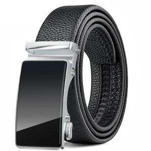Mens Belt,Leather Ratchet Dress Belts With Sliding Adjustable, Zd056-a Silver, 52 To 58 Waist Adjustable Mens Belt,Leather Ratchet Dress Belts With Sliding Adjustable, Zd056-a Silver, 52 To 58 Waist Adjustable