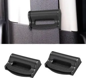 Belt Adjuster, 2Pcs Universal Seat Belt Positioner Clip, Shoulder Belt Adjuster for Enhanced Neck & Shoulder Comfort, Ideal for Adults, Kids, Teens (Black) Belt Adjuster, 2Pcs Universal Seat Belt Positioner Clip, Shoulder Belt Adjuster for Enhanced Neck & Shoulder Comfort, Ideal for Adults, Kids, Teens (Black)