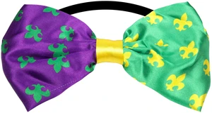 Mardi Gras Bow Tie, Purple, Green, and Gold Tone with Elastic Bowtie, Party Accessories, One Size (Fleur De Lis) Mardi Gras Bow Tie, Purple, Green, and Gold Tone with Elastic Bowtie, Party Accessories, One Size (Fleur De Lis)