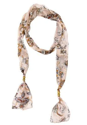 GERINLY Spring Skinny Scarf Stylish Narrow Scarves Belt Vintage Flower Waist Scarf Neck Wrist Band Head Hair Ribbon Tie (Pink) GERINLY Spring Skinny Scarf Stylish Narrow Scarves Belt Vintage Flower Waist Scarf Neck Wrist Band Head Hair Ribbon Tie (Pink)