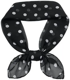 Polka-Dot Chiffon-Sheer-Square Neck-Head-Scarf Women Halloween-Costume Polka-Dot Chiffon-Sheer-Square Neck-Head-Scarf Women Halloween-Costume