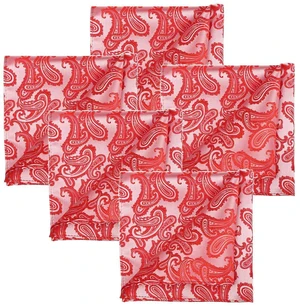5 PCS Coral Reef Pocket Square Paisley Wedding Hankies Set 5 PCS Coral Reef Pocket Square Paisley Wedding Hankies Set