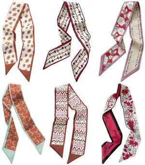 Fashion Scarves for Women, Multifunctional Boho Scarves Headbands Satin Scarf for Bag Hair Accessories (6 Pack) (Red Series) Fashion Scarves for Women, Multifunctional Boho Scarves Headbands Satin Scarf for Bag Hair Accessories (6 Pack) (Red Series)