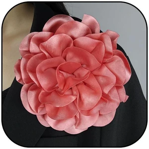 Flower Brooch Large Blue Floral Pin Satin Look Statement Corsage Accessory for Dress Jacket Wedding Party Flower Brooch Large Blue Floral Pin Satin Look Statement Corsage Accessory for Dress Jacket Wedding Party
