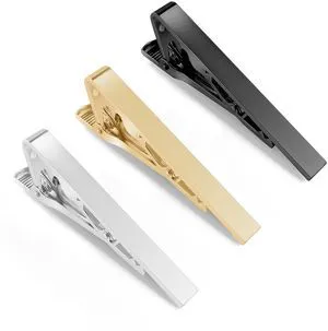 Tie Clips for Men Classic Tie Bar Clip Set, 3 Pack Smooth Surface | Black Gold Silver, Tie Bar Clip Set, Fixed Tie Tie Clips for Men Classic Tie Bar Clip Set, 3 Pack Smooth Surface | Black Gold Silver, Tie Bar Clip Set, Fixed Tie
