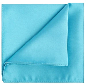 Turquoise Blue Pocket Square Mens Satin Handkerchief + Gift Box Turquoise Blue Pocket Square Mens Satin Handkerchief + Gift Box
