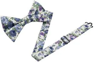 Entwineno Floral Bowtie for Men and Kid - Pretied Bow Tie (Dusty Blue, M (children)) Entwineno Floral Bowtie for Men and Kid - Pretied Bow Tie (Dusty Blue, M (children))