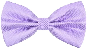 Alizeal Mens Solid Mini Squares Formal Banded Bow Ties (Lilac) Alizeal Mens Solid Mini Squares Formal Banded Bow Ties (Lilac)