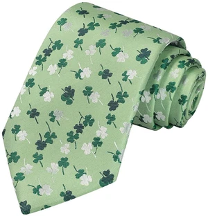 St. Patrick's Tie 63'' Extra Long Mens Green White Shamrock Necktie St. Patrick's Tie 63'' Extra Long Mens Green White Shamrock Necktie