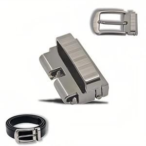 Zinc Alloy Belt Buckle Back Clip, Universal Snap Lock, Fits 1.5 Inch Belts, Brushed Silver, Single Prong Square Replacement Belt Buckle Back for Men and Women Zinc Alloy Belt Buckle Back Clip, Universal Snap Lock, Fits 1.5 Inch Belts, Brushed Silver, Single Prong Square Replacement Belt Buckle Back for Men and Women
