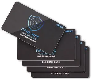 RFID Blocking Card (5 Pack), Slim RFID & NFC Blocker for Men & Women - 1 Card Protects Entire Wallet/Purse, Contactless Debit/Credit Card & Passport Protector RFID Blocking Card (5 Pack), Slim RFID & NFC Blocker for Men & Women - 1 Card Protects Entire Wallet/Purse, Contactless Debit/Credit Card & Passport Protector