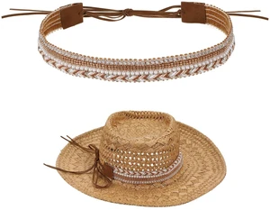 Twisina Cowboy Hat Bands for Men and Women, Western Hat Band Handmade Brown | Adjustable Cowboy-Hat Accessories for Cowboy/Western/Fedora/Cowgirl Hats 51 in Twisina Cowboy Hat Bands for Men and Women, Western Hat Band Handmade Brown | Adjustable Cowboy-Hat Accessories for Cowboy/Western/Fedora/Cowgirl Hats 51 in