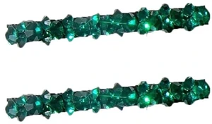 2Pcs Green Shiny Rhinestone Diamond Hair Barrette Clip, Hair Pin, Bobby Pins Duckbill Alligator Clip, Hairpins for Women Bridal Wedding Hair Accessories 2Pcs Green Shiny Rhinestone Diamond Hair Barrette Clip, Hair Pin, Bobby Pins Duckbill Alligator Clip, Hairpins for Women Bridal Wedding Hair Accessories