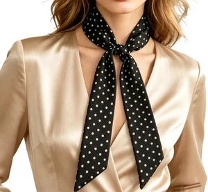 Fashion 1950s Polka Dots Scarves for Women - 53" Long Neck Scarf Hair Scarf Fashion 1950s Polka Dots Scarves for Women - 53" Long Neck Scarf Hair Scarf