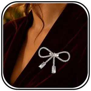 Bow Brooch Rhinestone Bow Brooch Gold Brooches for Women Christmas Stocking Stuffers Bow Brooch Rhinestone Bow Brooch Gold Brooches for Women Christmas Stocking Stuffers