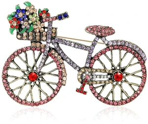 Bicycle Brooch Pin Colorful Rhinestone Vintage Bike Gifts For Women | Bicycle brooch pin, bike brooch, colorful rhinestone brooch, vintage bicycle pin, flower basket bike jewelry brooch Bicycle Brooch Pin Colorful Rhinestone Vintage Bike Gifts For Women | Bicycle brooch pin, bike brooch, colorful rhinestone brooch, vintage bicycle pin, flower basket bike jewelry brooch